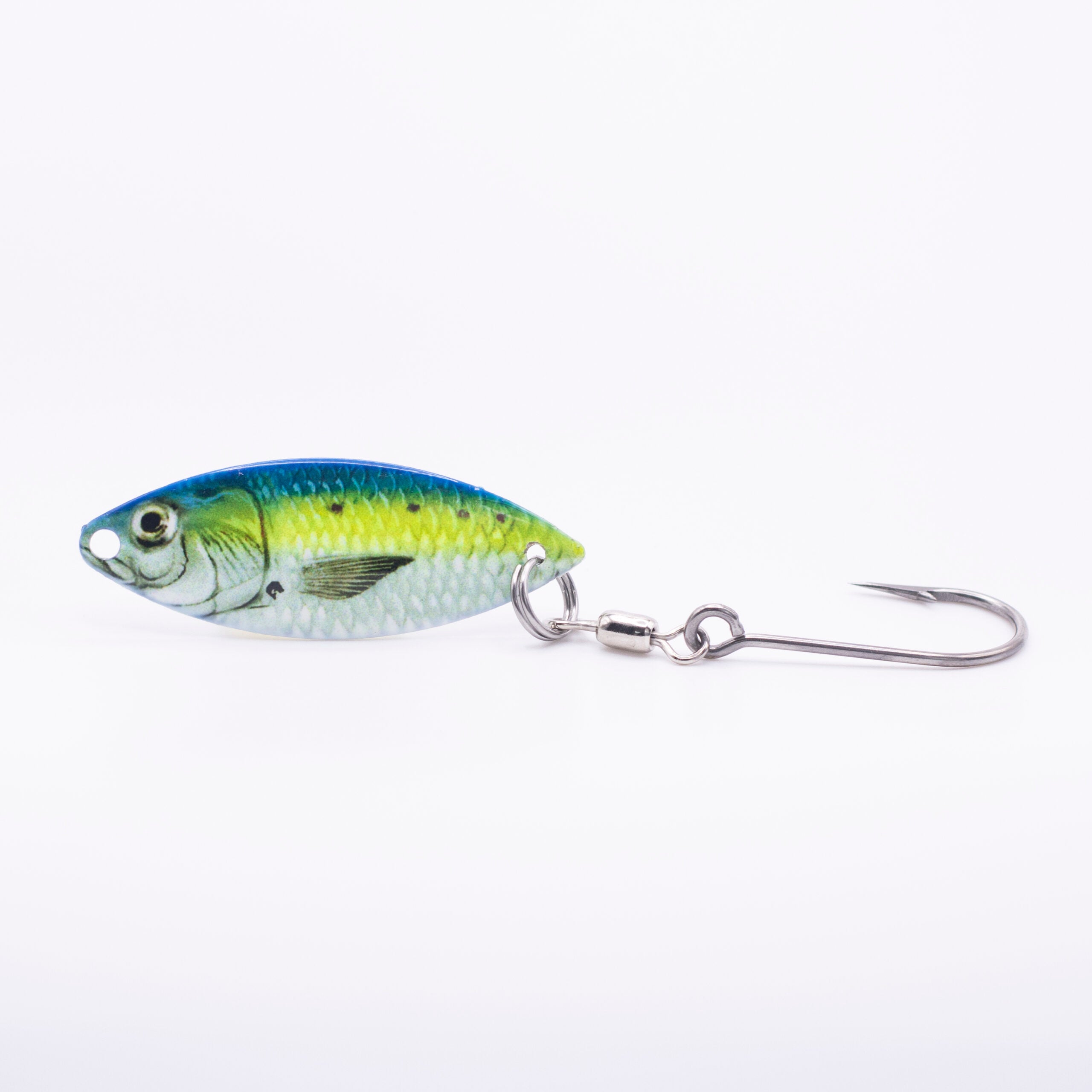 Blue and Chartreuse Minnow UV for Salmon image 0