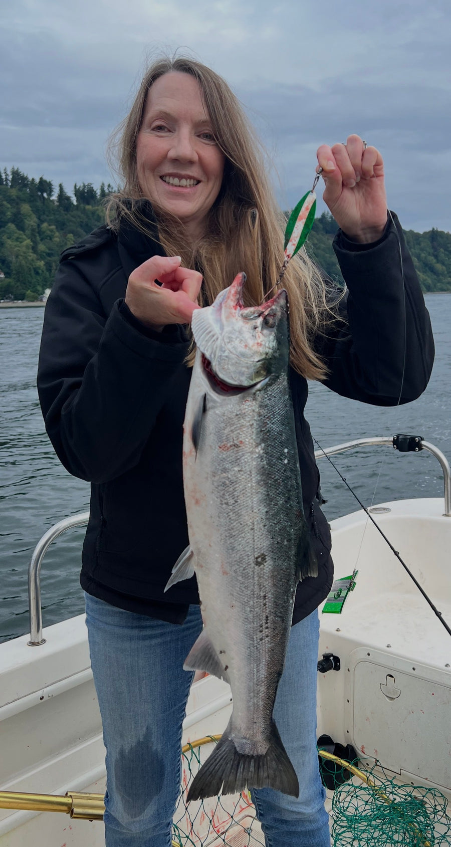 Green Machine UV Salmon Spoon Lure
