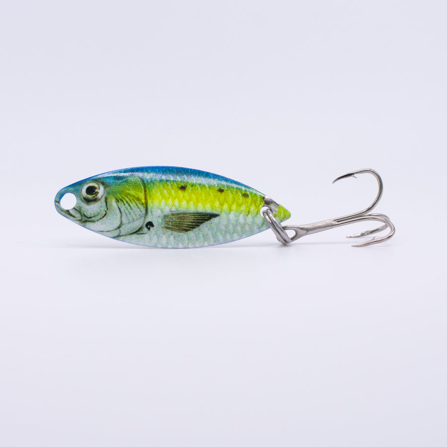 Blue and Chartreuse Minnow UV